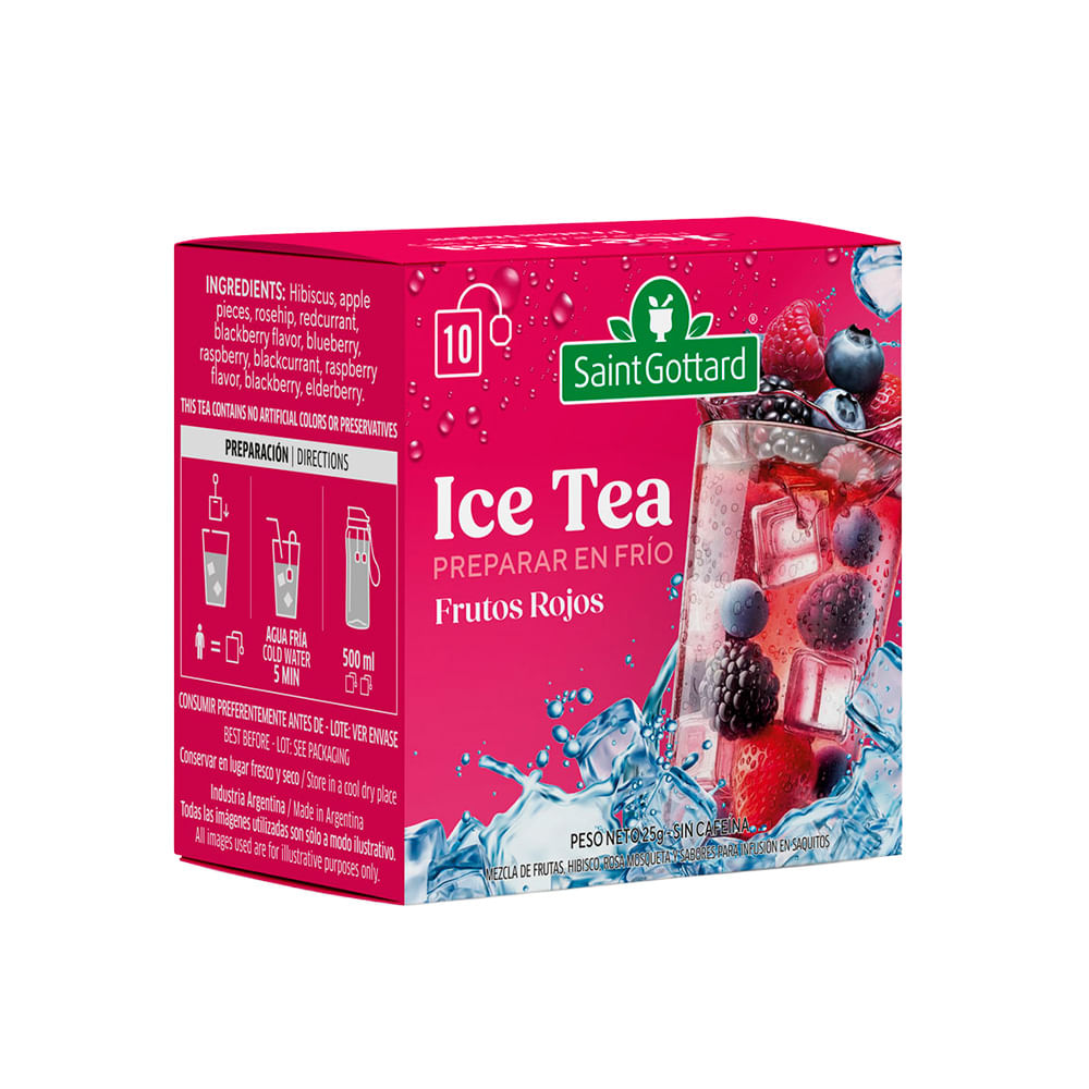 Te Ice Tea Fruto Rojos X 25 Grs Saint Gottard - imagen del producto
