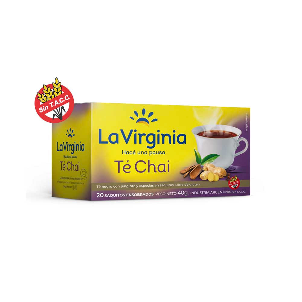 Té Chai Sabor Jengibre y Especias 40 Grs x 20 Un La Virginia - imagen del producto