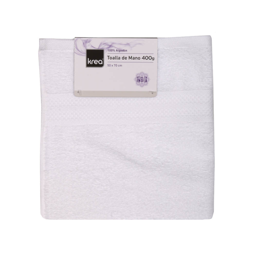 Toalla Mano 50x70cm 400gsm Blanco-s/m - imagen del producto