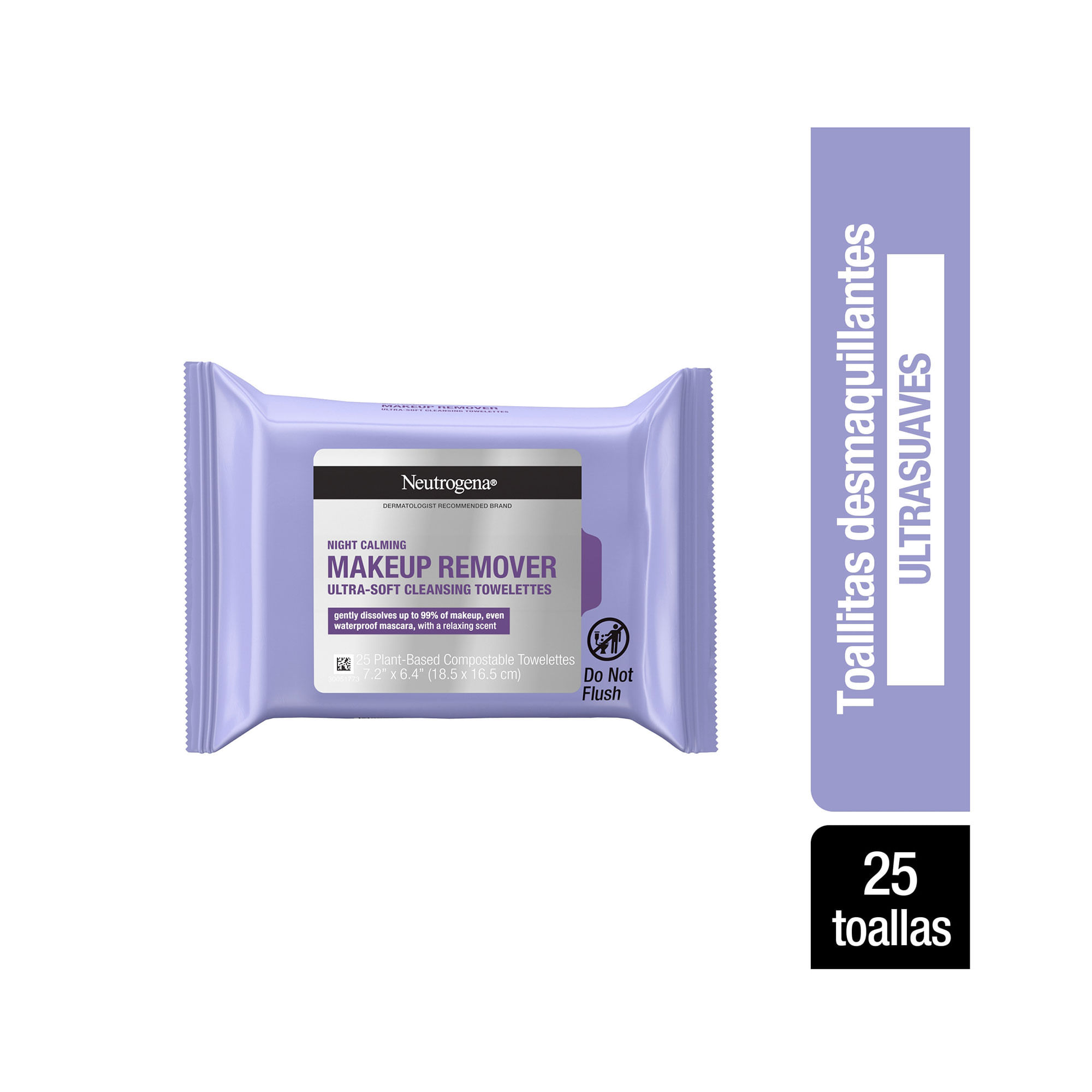 Toallitas Desmaquillantes Night Calming x 25 Un Neutrogena - imagen del producto