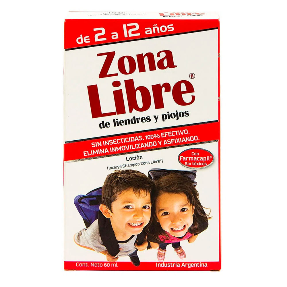 Tratamiento Pediculosis Zona Libre Loción + Shampoo Liendres Y Piojos 60 Ml - imagen del producto