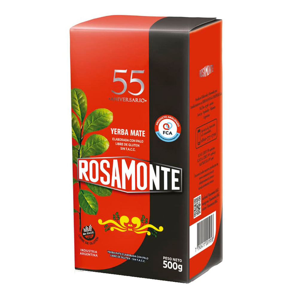 Yerba Mate Rosamonte 55 Aniversario 500g - imagen del producto